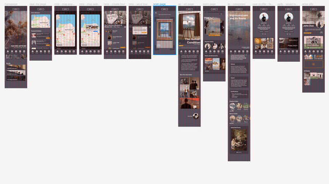 mockups for a mobile app