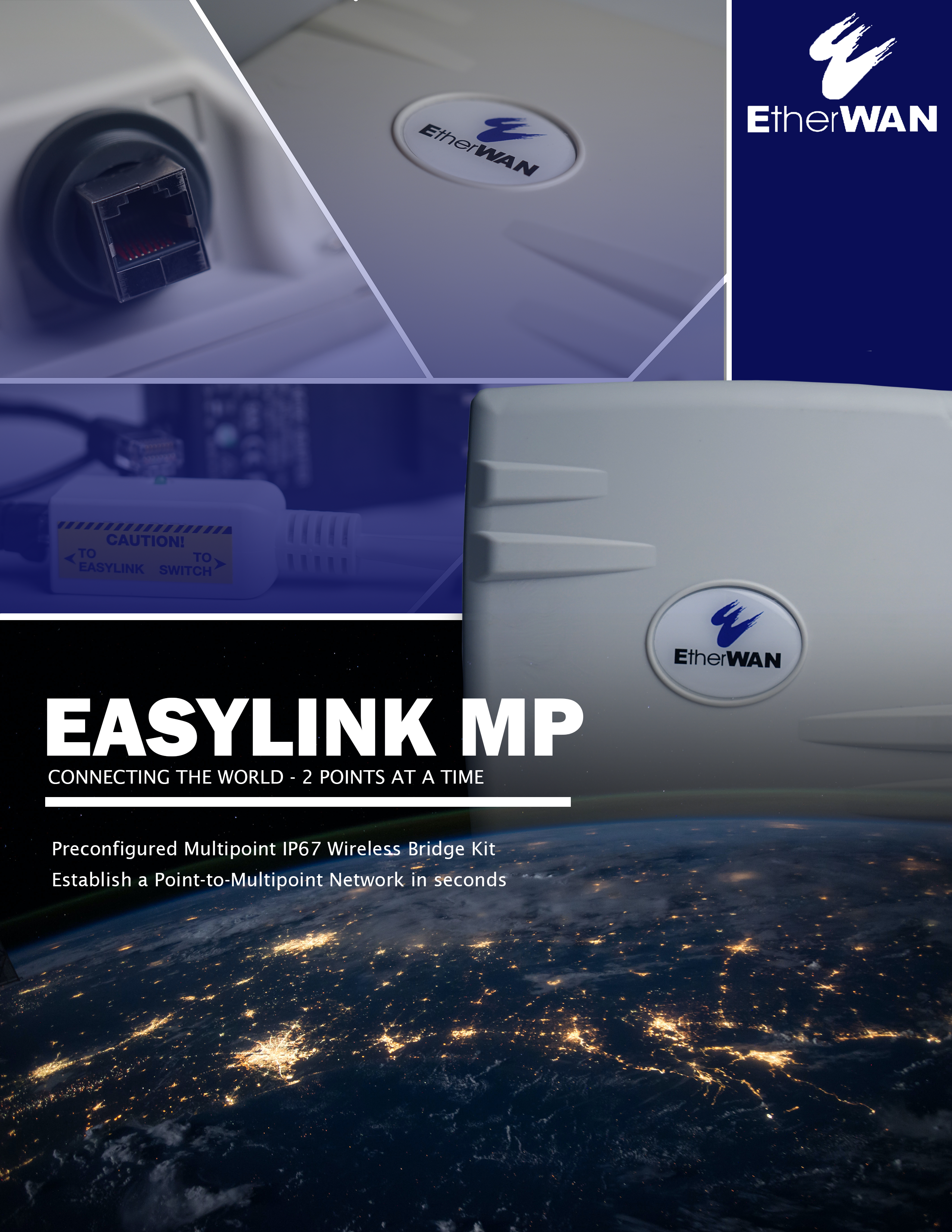 Wireless bridge with earth background